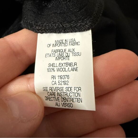 Helmut Lang Sonar Dress Sz XS Petite Black Wool V Neck Minimalist Event Feminine - Picture 9 of 13